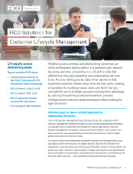 FICO Solutions for Customer Lifecycle Management