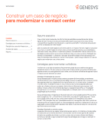 Construir um caso de negócio para modernizar o contact center